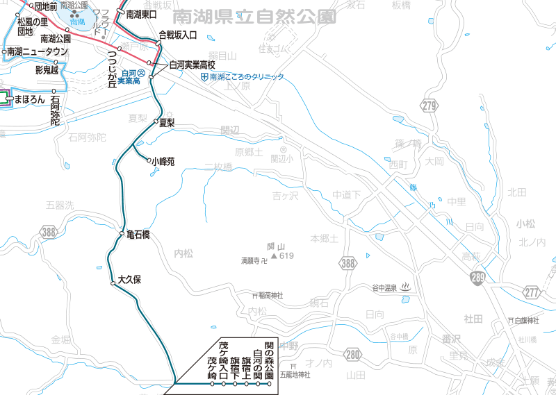福島交通　路線図：南湖